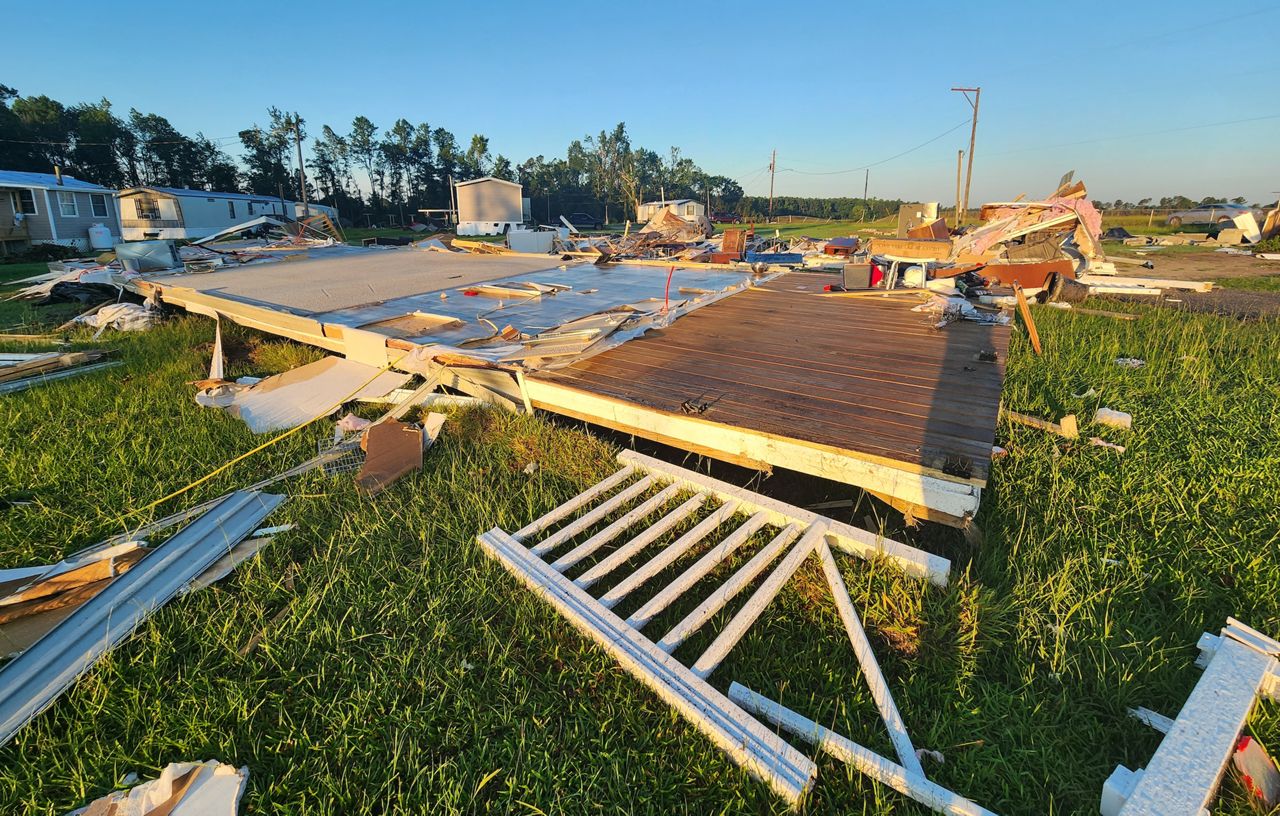 Mobile home destroyed